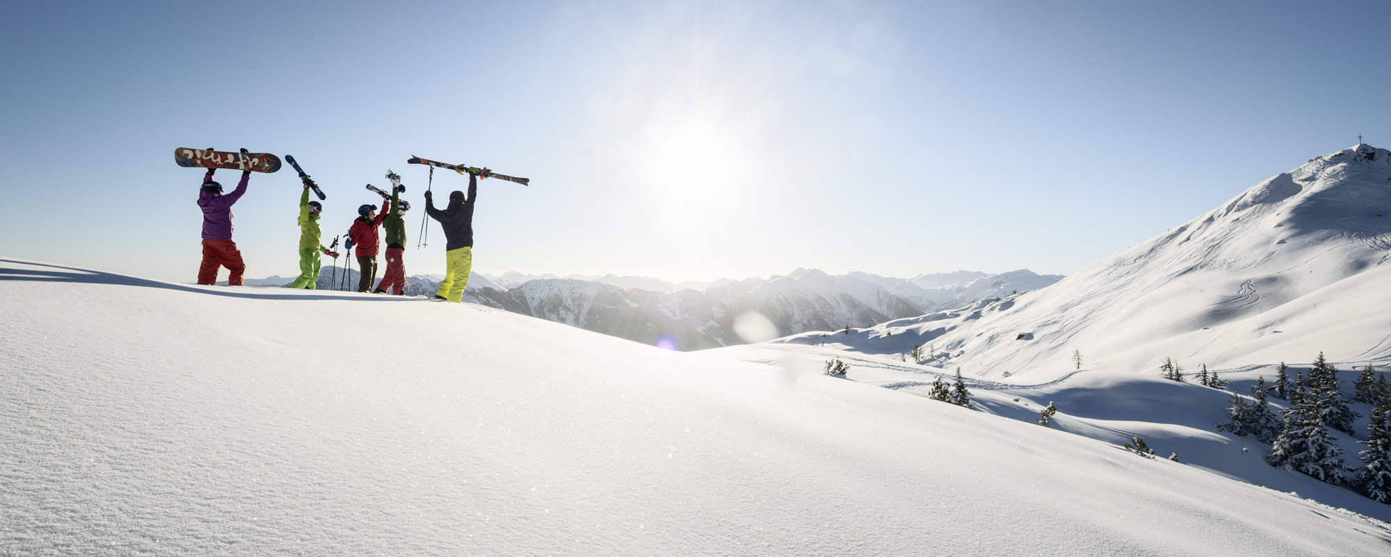 Herrliches Winterpanorama beim Skifahren in Flachau